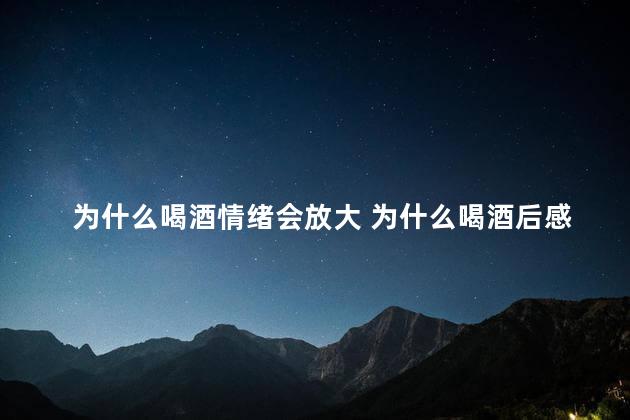 为什么喝酒情绪会放大 为什么喝酒后感性